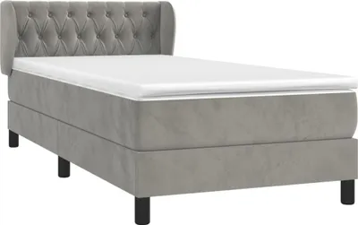 Obrázok produktu pre vidaXL Boxspring posteľ s matracom Svetlo sivá 90x190 cm Velvet