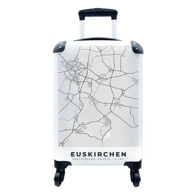 Produktbild von MuchoWow® Koffer Handgepäck Trolley Rollkoffer Kleine Reisekoffer mit 4 Rollen - Euskirichen - Stadtplan - Karte - Deutschland - Cabin Size < 55x40x23 cm & 55x40x20 cm - Fotokoffer - Kabinenkoffer - Boardgepäck - Reise-Box - Reisekoffer - Reisegepäck - Koffer mit Bild - Trolley für Kinder