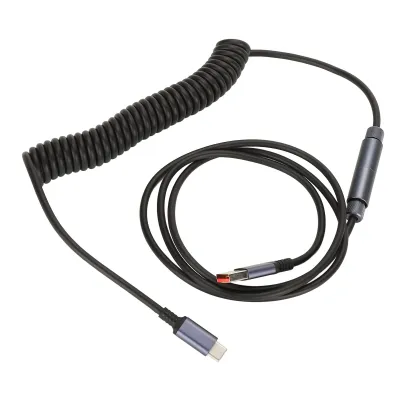 Image de Câble USB C spiralé,Câble pour clavier mécanique à double gaine,Câble USB C spiralé pour clavier de jeu,Câble pour clavier USB C vers USB A,Câble pour clavier spiralé,Câble pour clavier mécanique de jeu,Câble spiralé pour clavier mécanique de jeu
