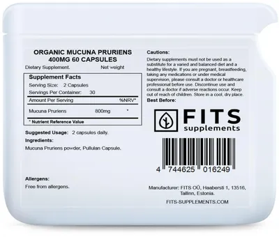 Obrázok produktu pre Mucuna pruriens vkvalite, 400 mg, 60 kapsúl