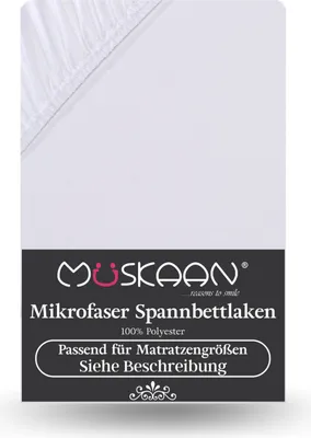 Produktbild von Microfaser Spannbettlaken 180x200 cm - 200x200 cm Weiss
