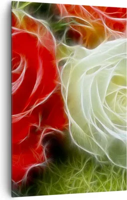 Produktbild von Bild auf Leinwand - Leinwandbild - Einteilig - Blumen Blumenstrauß Rose - 80x120cm - Wand Bild - Wanddeko - Wandbilder - Leinwanddruck - Wanddekoration - Leinwand bilder - Wandbild - PA80x120-0336