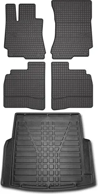 Produktbild von Fußmatten & Kofferraumwanne Set für Mercedes S Klasse W221 2005-2013 Gummi 5x