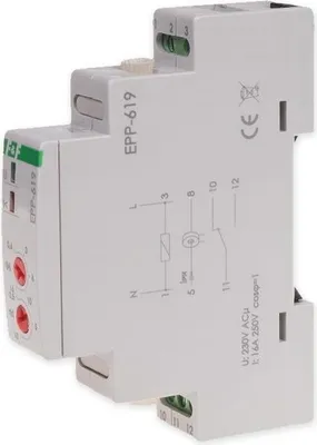 Produktbild von F&F | Stromrelais EPP-619 - 1 Modul - 230V - Überstromschutz mit LED-Anzeige - einstellbar