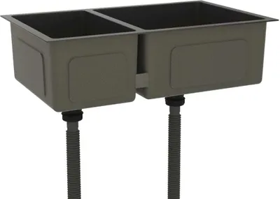 Produktbild von vidaXL Küchenspüle Schwarz Edelstahl