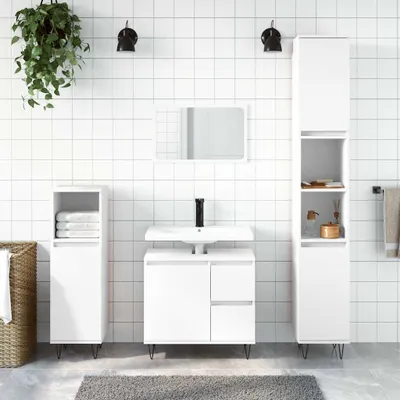 Produktbild von vidaXL Badschrank Weiß 65x33x60 cm Holzwerkstoff