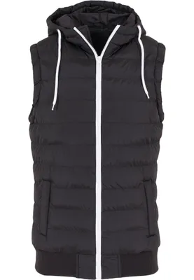 Produktbild von Urban Classics Small Bubbled Hooded Vest, Größe: M; Farbe: Black/White