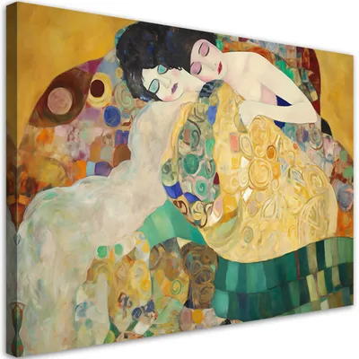 Produktbild von Leinwandbild Die Jungfrau - G. Klimt 100x70 Feeby Gold bild für die wand bereit zum aufhängen