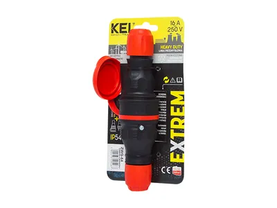 Obrázek produktu pro Zástrčka+zásuvka zwg-54 černá/červená