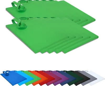 Produktbild von 10er PACK Baumwolltaschen 28x32cm Stofftaschen Tragetaschen Beutel Einkaufstaschen Stoffbeutel Taschen, in Farbe: Grün