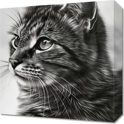 Produktbild von Bild 40x40cm Katzenblick