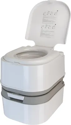 Produktbild von Mobile Campingtoilette 24l mit Kolbenpumpe und Toilettenpapierfach tragbares Reise WC