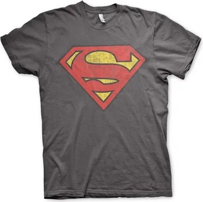 Produktbild von Superman Washed Shield T-Shirt - Large - Dark-Grey
