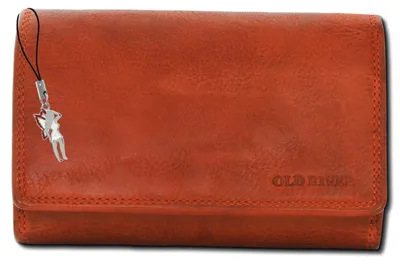 Immagine prodotto di Portafoglio Old River con cerniera a pressione in pelle rame cognac OPD421O