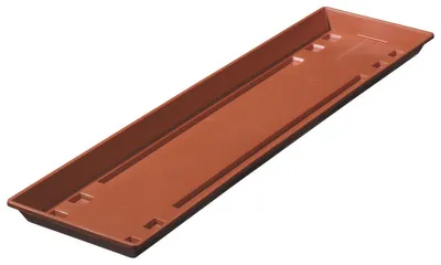 Produktbild von Untersetzer STANDARD für Blumenkasten aus Kunststoff, Farbe:terracotta; Länge:50 cm