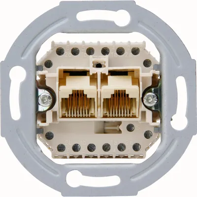 Obrázok produktu pre Kopp 33369402, RJ-11 + RJ-45, Biela, Plast, Termoplastik, IP20, 1 kusov