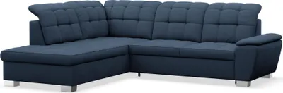 Produktbild von Selsey Jamaal - Ecksofa mit Schlaffunktion und Stauraum, linksseitig, marineblau