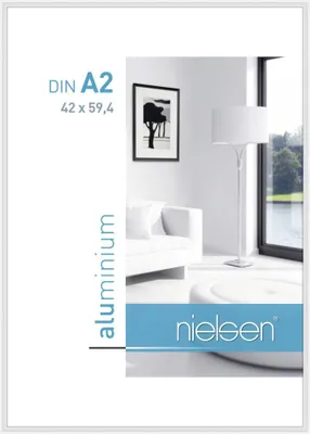 Produktbild von nielsen Aluminium Bilderrahmen Classic, 42x59,4 cm (A2), Weiß Glanz