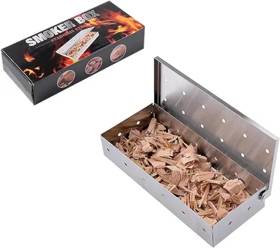 Image de Boîte de fumage pour barbecue au gaz, en acier inoxydable, idéale pour fumer la viande, accessoire pour barbecue