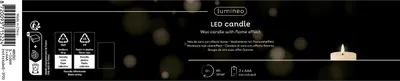 Produktbild von LED Kerze mit Timerfunktion 7,5x14,5cm Wachs Creme / Warmweiß