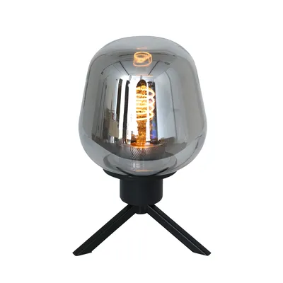 Image de Steinhauer - lampe de table - Reflexion - noir - verre métal - Ø 15cm - E27 - 2683ZW