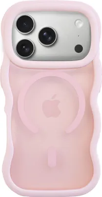 Produktbild von Matte Wavy Hülle MagSafe Pink  - Kompatibel mit iPhone 17 Pro