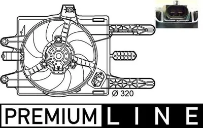 Produktbild von MAHLE CFF 141 000P Lüfter Motorkühlung Kühlerlüfter für FIAT PUNTO (176) Wasserkühler Ø320mm