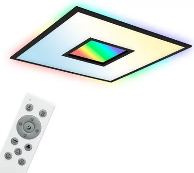 Produktbild von LED Panel CCT RGB Innenlicht dimmbar Fernbedienung 24W schwarz Metall Telefunken