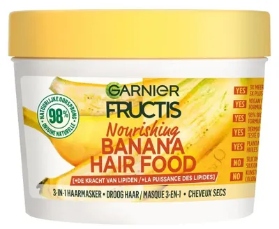 Obrázok produktu pre Garnier Fructis Hair Food Maska 3 v 1 s banánom (400 ml)