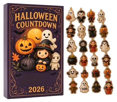 Produktbild von Halloween-Adventskalender – 24 Tage, 2D-Acryl-Dekoration