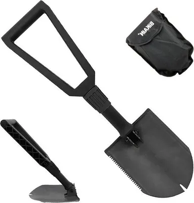Produktbild von Famanu Klappspaten BI2400 - emaillierter Stahl, inklusive Nylon Tasche
