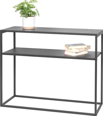 Produktbild von bremermann Konsolentisch mit Ablage, Standregal, Blumenhocker Metall, grau