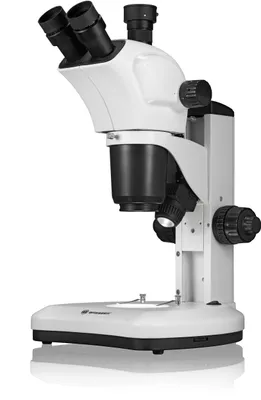 Produktbild von Bresser Auflicht Durchlicht Stereolupe 7x-63x Zoom 9-fach LED trinokular Mikroskop