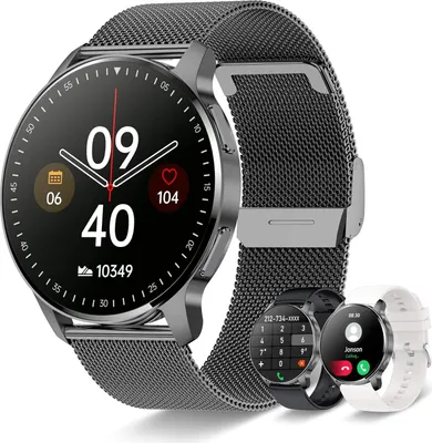 Produktbild von Smartwatch für Herren und Damen, Anruf- und Antwo, 1,32 Zoll Fitness-Tracker,20 Sportmodi, Schrittzähler, Herzfrequenzmesser, Stoppuhr,Android iOS