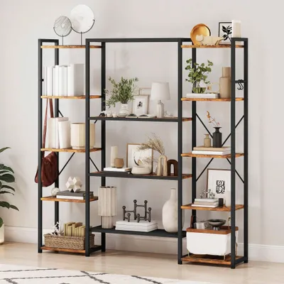 Produktbild von YITAHOME Bücherregal mit 13 Fächern, Standregal, offenes Ausstellungsregal mit Metallrahmen, 160x27x162cm