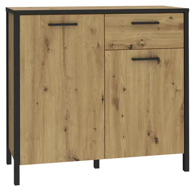 Produktbild von home24 Kommode - Eiche Artisan Nachbildung / Schwarz