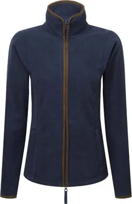 Produktbild von Premier - "Artisan" Fleecejacke Kontrast-Besatz für Damen PC5288 (L) (Marineblau/Braun)