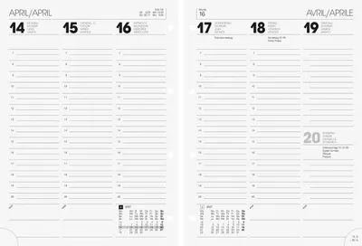 Produktbild von 2027 BRUNNEN Buchkalender A5 Einlage Ringbuch