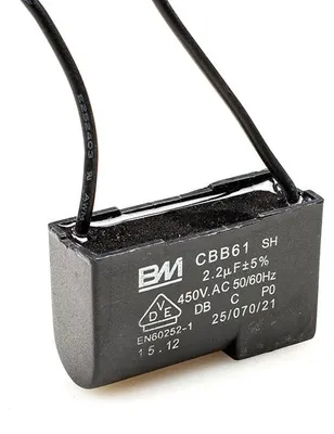 CBB61 Kondensator 450 V 2,2 µF für Ventilatoren und Motoren