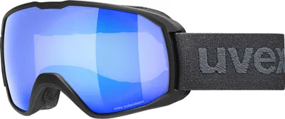 Produktbild von Uvex xcitd CV, einfache Scheibe, Schwarz, Unisex, Sphärisches Brillenglas, Schwarz, Blau, Spiegel