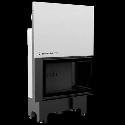 Produktbild von Kamineinsatz KRATKI VNP 810/410 14 kW Ø 200 mit Schiebetür schwarz Verkleidung