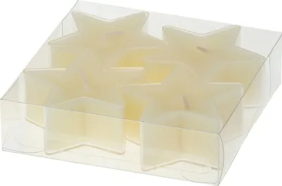 Produktbild von Teelichter "Stern" Creme 4er-Pack, 5 Stunden