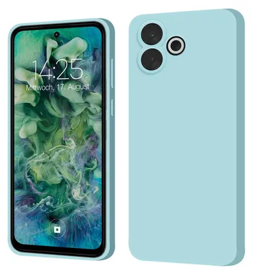 Produktbild von Hülle für Xiaomi Redmi 13 Case Cover Bumper Silikon Softgrip Schutzhülle Farbe: Hellblau