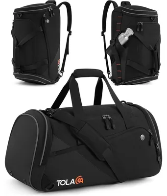 Produktbild von Sporttasche Herren Damen 47L mit Schuhfach & Nassfach Schwarz