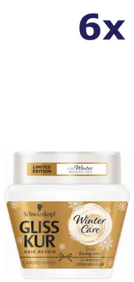Productafbeelding van 6x Gliss Kur Masker, 300 ml, winterverzorging