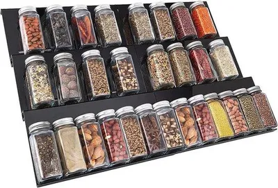 Produktbild von Famanu Kräudenlade Organizer 30-60 cm - Multifunktionales Kräuterregal für die Schublade