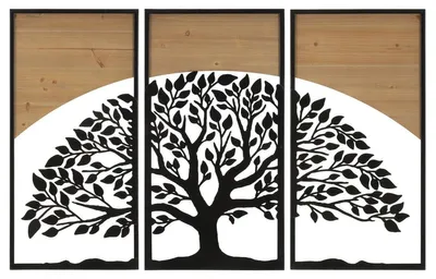 Immagine prodotto di Mauro Ferretti Pannello da muro Arc ferro e Wood set 3PZ, 105x2x70 cm