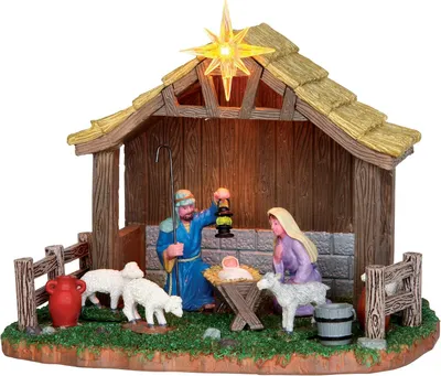 Productafbeelding van Kerstdorp kerststal werkt op batterijen (4,5V)