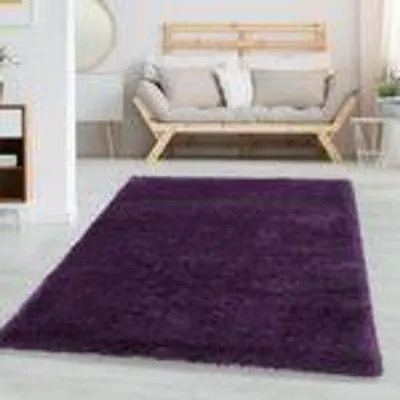 Produktbild von Weicher Hochflor-Teppich mit dichter Struktur - gemütliches Wohnaccessoire für moderne Räume, Größe: 200 x 290 cm, Farbe: Violett