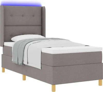 Obrázok produktu pre Posteľ s pružinovým rámom Sivohnedá 100 x 200 cm látka